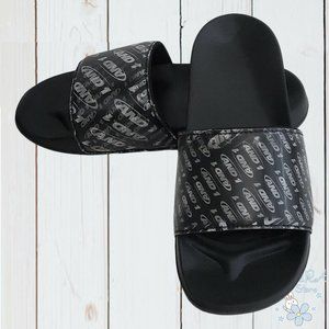 NWT AND1 MEN''S BLACK SLIP ON SLIDES SANDALS
